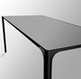 Arper Nuur 120 x 79 cm Gestell Schwarz Tisch-Hellgrau
