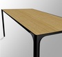 Arper Nuur 120 x 79 cm Gestell Schwarz Tisch-Eiche