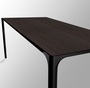 Arper Nuur 120 x 79 cm Gestell Schwarz Tisch-Wenge