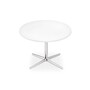 Arper Fred H 50 Runder Couchlltisch-Aluminium Glänzend