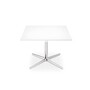 Arper Fred H 50 Quadratisch Beistelltisch-Aluminium Glänzend