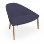 Arper Colina M Holzgestell Sessel - Graublau / Teak