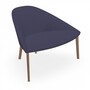 Arper Colina M Holzgestell Sessel - Graublau / Eiche natur