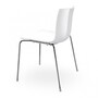 Arper Catifa 46 0251 Einfarbig Stuhl-Weiß PO101 / Gestell Chrome - CRO