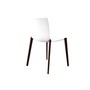 Arper Catifa 46 0355 Einfarbig Holzgestell Stuhl - Weiss PO101 / Gestell Wenge gebeizt