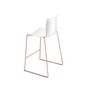 Arper Catifa 46 0471 Einfarbig Barhocker 76 cm - Weiß PO101 / Gestell Pink Lackiert