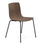 Arper Aava 02 - 7623 - Stuhl - V25 Schwarz matt  - L0028 Nussbaum