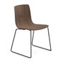 Arper Aava 02 - 7624 - Kufengestell Stuhl - V25 Schwarz matt  - L0028 - Nussbaum