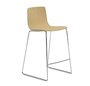 Arper Aava 02 - 7628 - Thekenhocker - Chrom - L0022 - Eiche Natur