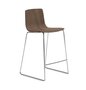 Arper Aava 02 - 7628 - Thekenhocker - Chrom - L0028 - Nussbaum