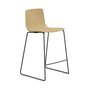 Arper Aava 02 - 7628 - Thekenhocker - V25 Schwarz matt  - L0022 - Eiche Natur