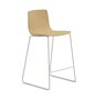 Arper Aava 02 - 7628 - Thekenhocker - V 68 Weiß matt - L0022 - Eiche Natur