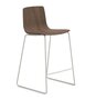 Arper Aava 02 - 7628 - Thekenhocker - V 68 Weiß matt - L0028 - Nussbaum
