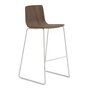 Arper Aava 02 - 7629 - Barhocker - V 68 Weiß matt - L0028 - Nussbaum