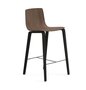 Arper Aava 02 - 7630 - Thekenhocker - L0006 - Schwarz - L0028 - Nussbaum