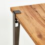 Tiptoe Lobo Table In Reclaimed Wood - Dark Steel