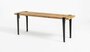 Tiptoe Duke Bench In Reclaimed Wood - Graphite Black