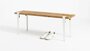 Tiptoe Duke Bench In Reclaimed Wood - Cloudy White 
