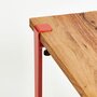 Tiptoe Duke Bench In Reclaimed Wood - Terracotta Red