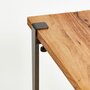 Tiptoe Duke Bench In Reclaimed Wood - Dark Steel
