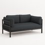 TIPTOE EASY SOFA – 2 SEATS - GRAPHITE BLACK - SLATE GREY