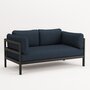 TIPTOE EASY SOFA – 2 SEATS - GRAPHITE BLACK - MIDNIGHT BLUE