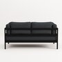 TIPTOE EASY SOFA – 2 SEATS - GRAPHITE BLACK - SLATE GREY