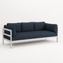 TIPTOE EASY SOFA 3 TO 4 SEATS - AUSTRAL GREY - MIDNIGHT BLUE
