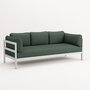 TIPTOE EASY SOFA 3 TO 4 SEATS - AUSTRAL GREY - FOREST GREEN 