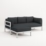 EASY CORNER SOFA – 3 TO 4 SEATS - AUSTRAL GREY - SLATE GREY
