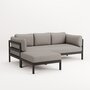 EASY CORNER SOFA – 3 TO 4 SEATS - GRAPHITE BLACK - SAND BEIGE
