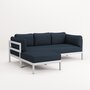EASY CORNER SOFA – 3 TO 4 SEATS - AUSTRAL GREY - MIDNIGHT BLUE