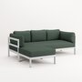 EASY CORNER SOFA – 3 TO 4 SEATS - AUSTRAL GREY - FOREST GREEN 