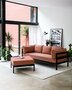 EASY CORNER SOFA – 3 TO 4 SEATS - GRAPHITE BLACK - VINTAGE PINK
