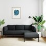 EASY CORNER SOFA – 3 TO 4 SEATS - GRAPHITE BLACK - SLATE GREY