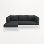 TIPTOE EASY SOFA COVERS SET - 3 TO 4 SEATER + OTTOMAN - SLATE GREY