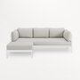 TIPTOE EASY SOFA COVERS SET - 3 TO 4 SEATER + OTTOMAN - HEATHER GREY