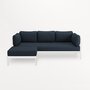 TIPTOE EASY SOFA COVERS SET - 3 TO 4 SEATER + OTTOMAN - MIDNIGHT BLUE