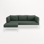 TIPTOE EASY SOFA COVERS SET - 3 TO 4 SEATER + OTTOMAN - FOREST GREEN 