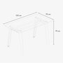 Tiptoe NEW MODERN desk – recycled plastic - Graphite Black - Dimensions