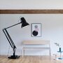 Anglepoise Original 1227 Giant Floor Lamp- Jet Black with Black Cable Braid - Gloss Finish