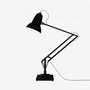 Anglepoise Original 1227 Giant Floor Lamp- Jet Black with Black Cable Braid - Satin Finish