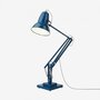 Anglepoise Original 1227 Giant Floor Lamp- Marine Blue with Black Cable Braid - Gloss Finish