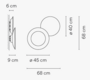 Vibia Puck Wall Art - Wandleuchte - 5485