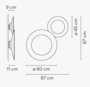 Vibia Puck Wall Art - Wandleuchte - 5487