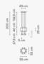 Vibia Wireflow 0299 ​​bis 0303 - Pendelleuchte - 0303