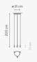 Vibia Wireflow Free-Form 0350 - Pendelleuchte
