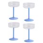HAY Cocktailglas Tint im 4er Set von Hay Clear / Jade blue