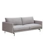 Wendelbo Trace Sofa Kieselweiss 02 - Navona, L: 177 cm, Stahl schwarz pulverbeschichtet