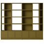 Muuto Office Stacked Storage System, Konfiguration 1, Brown Green